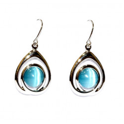 blue cat eye earrings