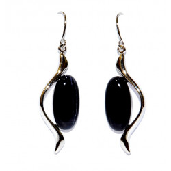 black cat eye earrings