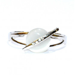 bracelet oeil de chat blanc