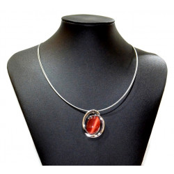 necklace cats eye red