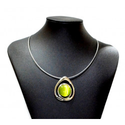 necklace cats eye green