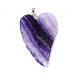 pendentif feuille fluorine