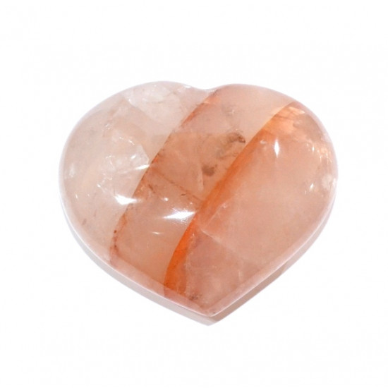 Red hematoide quartz heart