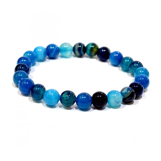 blue agate bracelet 8mm