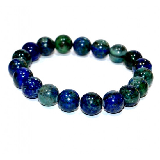 Azurite and Malachite Bracelet 10mm