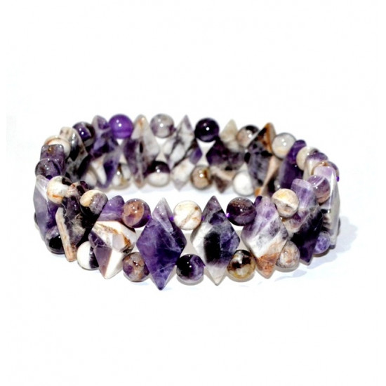 Zambian Amethyst Diamond Shaped Bracelet