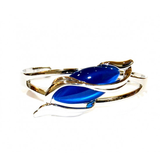 cat eye bracelet blue