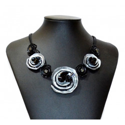 black and gray hazer style necklace