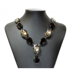 black and white winter necklace