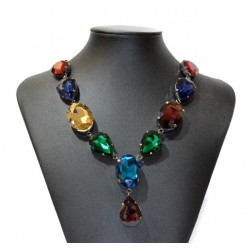multicolored winter necklace
