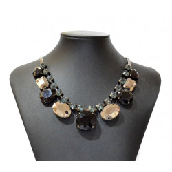 black and silver sum necklace