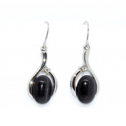 black cat eye earrings