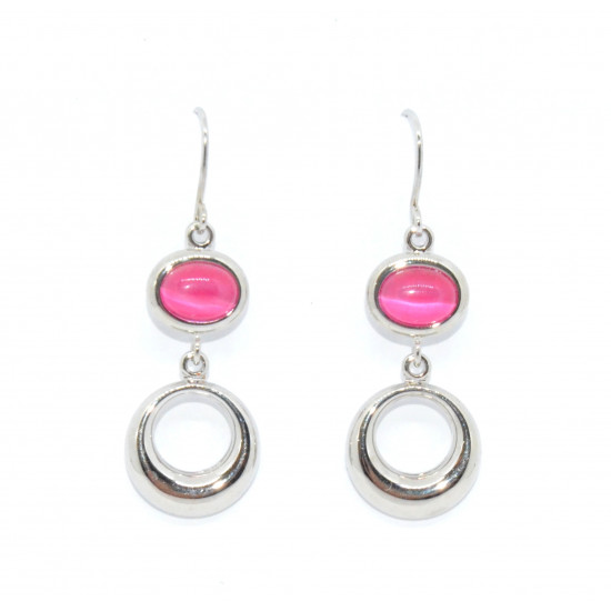 pink cat eye earrings