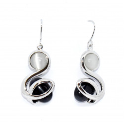 black cat eye earrings