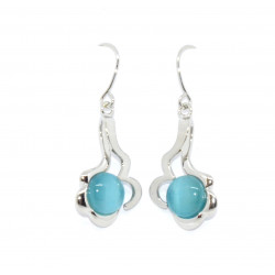 blue cat eye earrings