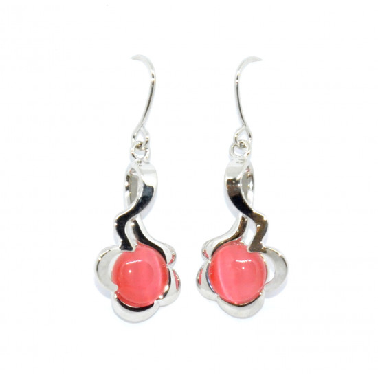 pink cat eye earrings