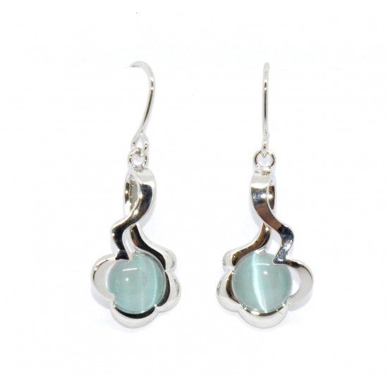 blue cat eye earrings