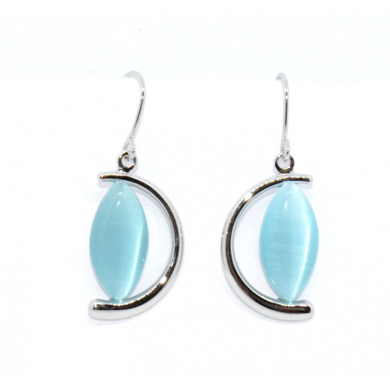blue cat eye earrings