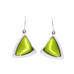green cat eye earrings