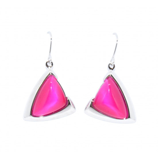 pink cat eye earrings