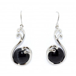 black cat eye earrings
