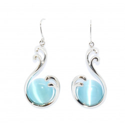 blue cat eye earrings