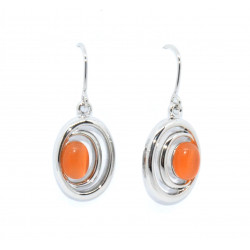 boucles d'oreilles oeil de chat orange
