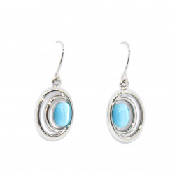 blue cat eye earrings