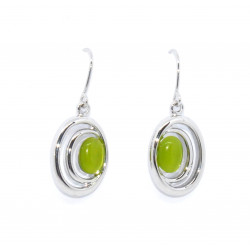 boucles d'oreilles oeil de chat vert
