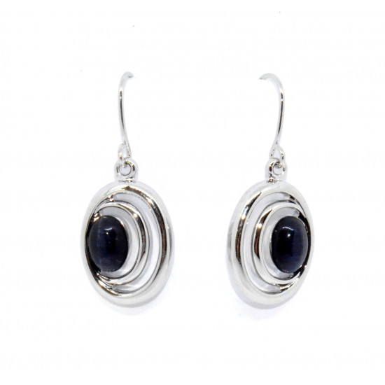 black cat eye earrings
