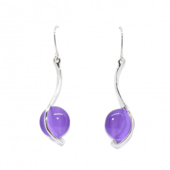 purple cat eye earrings