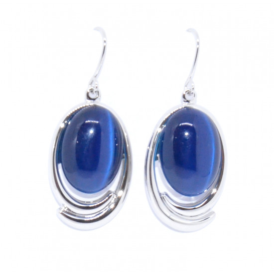 blue cat eye earrings