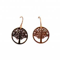 copper tree of life earrings