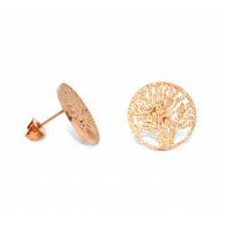 boucles d'oreilles arbre de vie cuivré