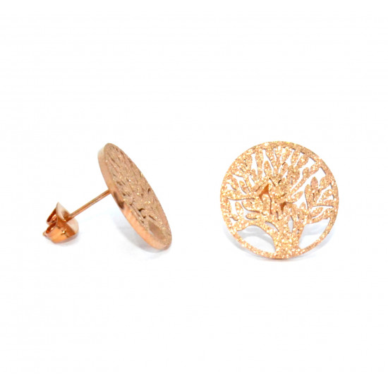 copper tree of life earrings