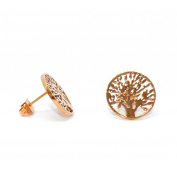 copper tree of life earrings