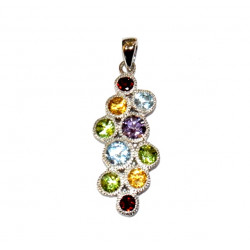 Sterling Silver multi-stone pendant