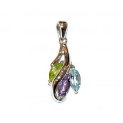 Sterling Silver multi-stone pendant