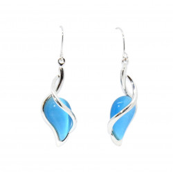 blue cat eye earrings