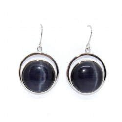 black cat eye earrings