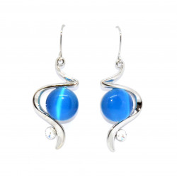 blue cat eye earrings