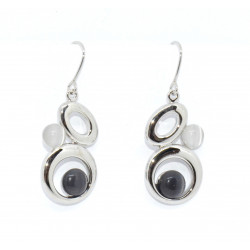 black cat eye earrings