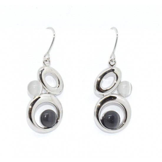 black cat eye earrings