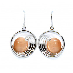 boucles d'oreilles oeil de chat orange