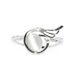 bracelet oeil de chat blanc