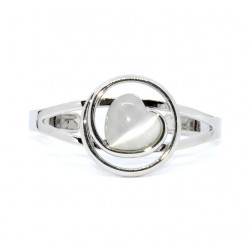 bracelet oeil de chat blanc