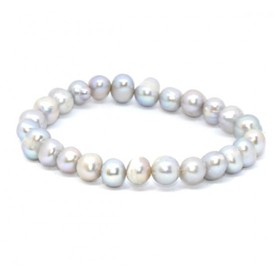 Gray cultured pearl bracelet