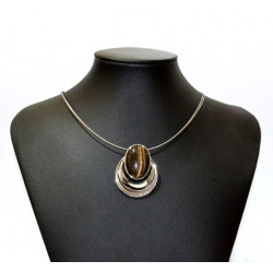 necklace cats eye brown
