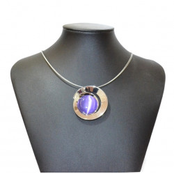 necklace cats eye purple