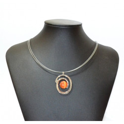 necklace cats eye orange